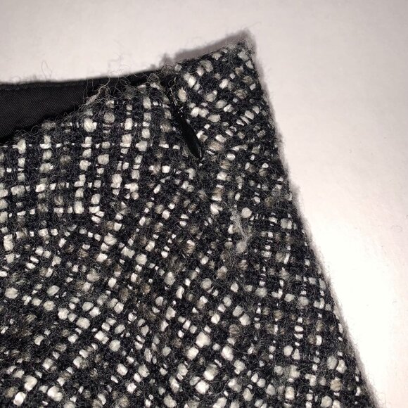VTG Gap Women's Tweed Midi Black-White Skirt Size 14 Y2K - Picture 5 of 9